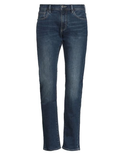 ARMANI EXCHANGE Blue Denim Trousers for men
