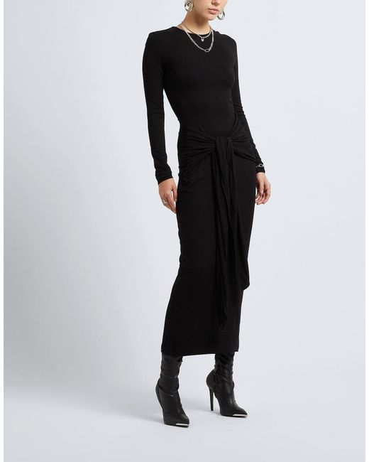 8 by YOOX Black Long Dress