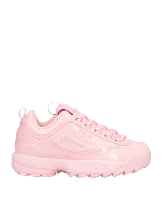 fila white and pink trainers