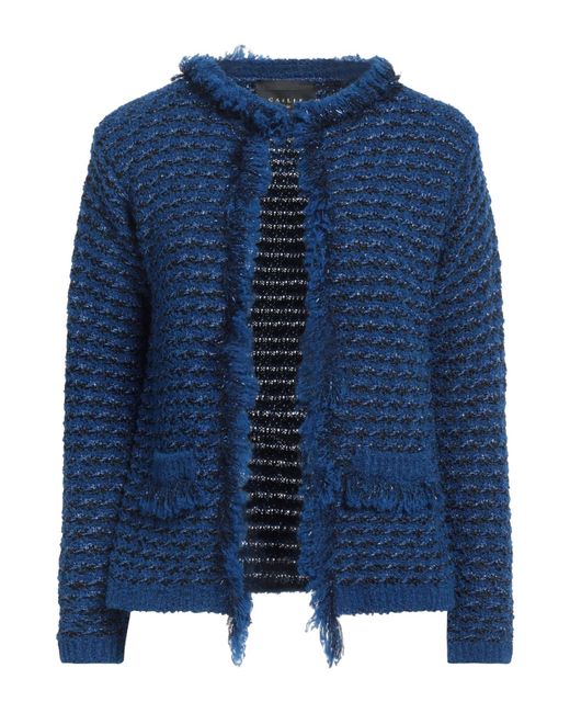 Gaelle Paris Blue Cardigan Acrylic, Viscose, Wool, Polyamide, Metallic Fiber