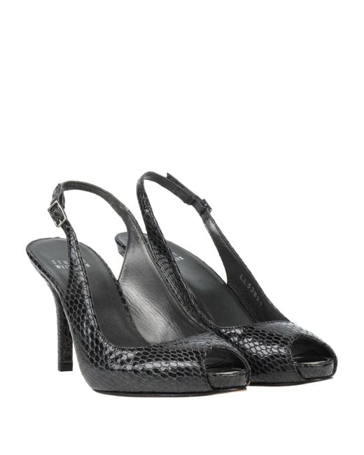 Stuart Weitzman Metallic Sandals Leather