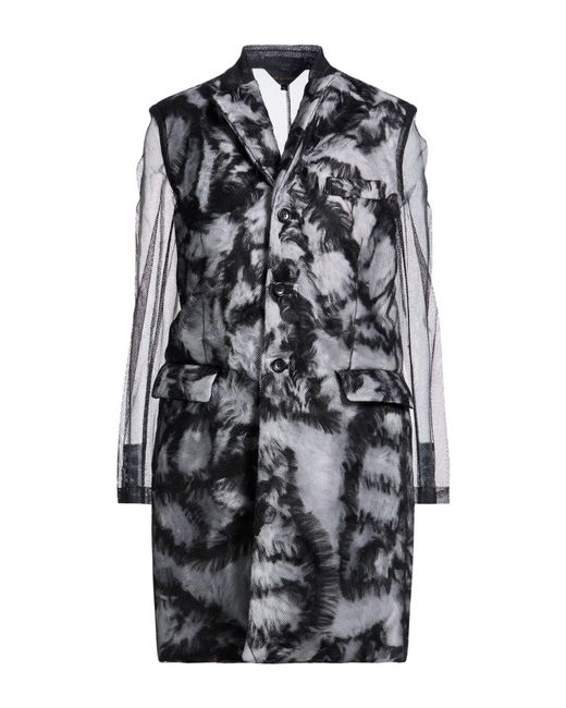 Junya Watanabe Gray Overcoat & Trench Coat Nylon