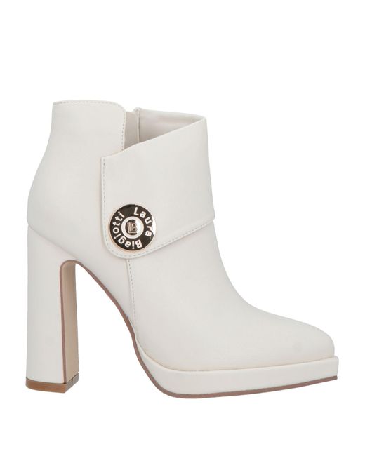Laura Biagiotti White Ankle Boots
