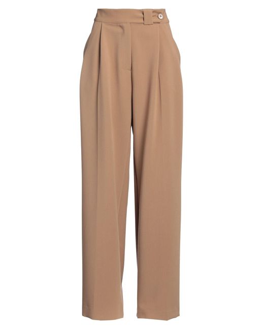 Please Natural Pants Polyester, Viscose, Elastane
