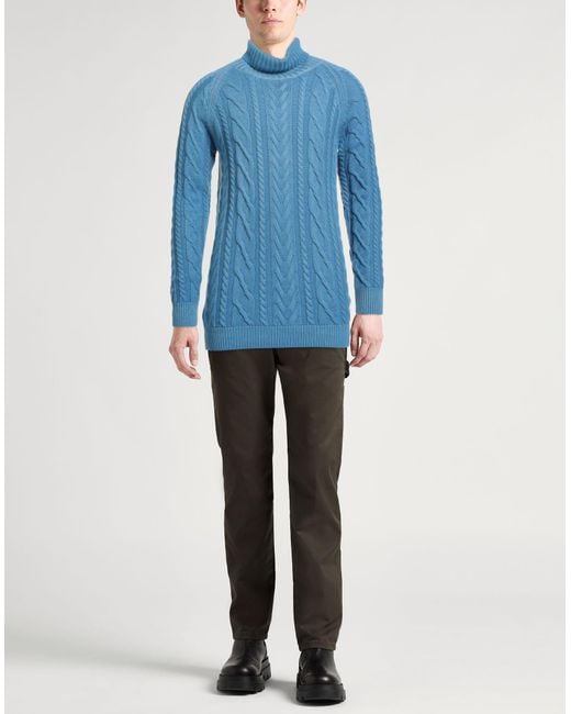 Moorer Blue Turtleneck for men