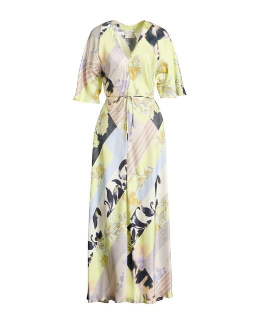 knee length dresses for ladies FORTE FORTE FLORAL PRINT VELVET WRAP MAXI DRESS UK 8