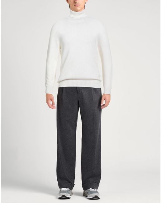 Alpha Studio White Turtleneck for men