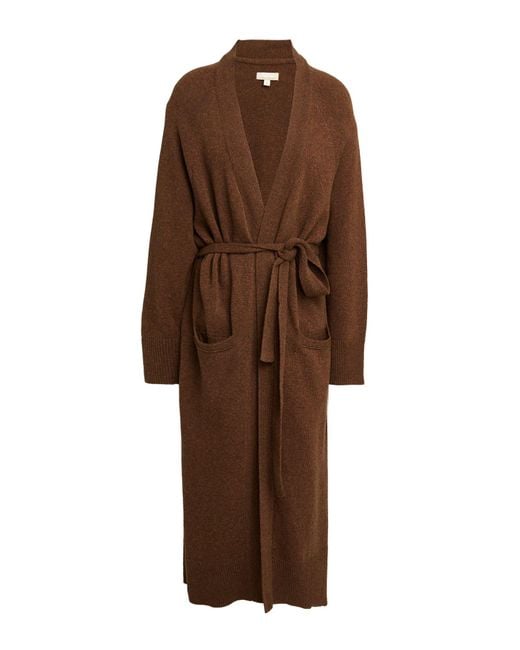 Barbour Brown Cardigan Recycled Wool, Recycled Polyamide