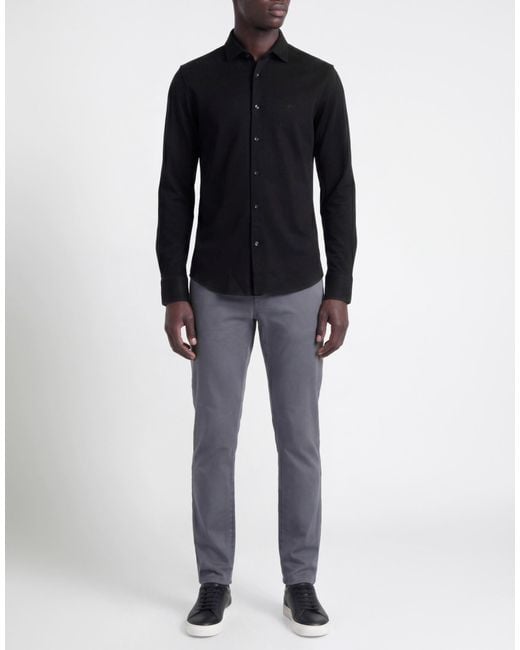 Paul & Shark Black Shirt Cotton for men