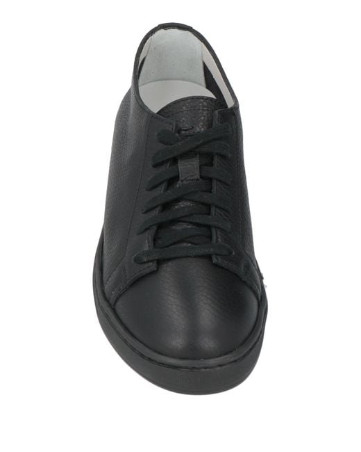 Santoni Black Trainers