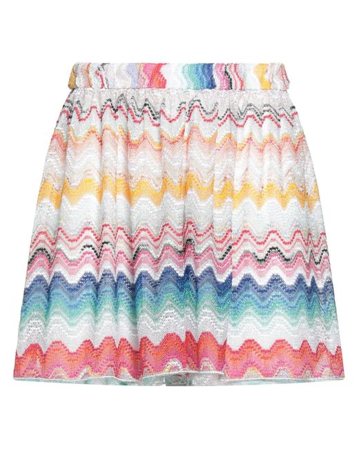 Missoni White Shorts & Bermuda Shorts Viscose, Metallic Fiber, Polyamide