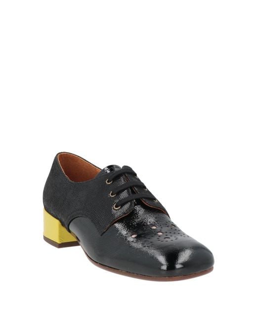 Chie Mihara Black Lace-Up Shoes Leather