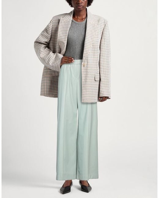 Nude Blue Pants Polyurethane, Polyester