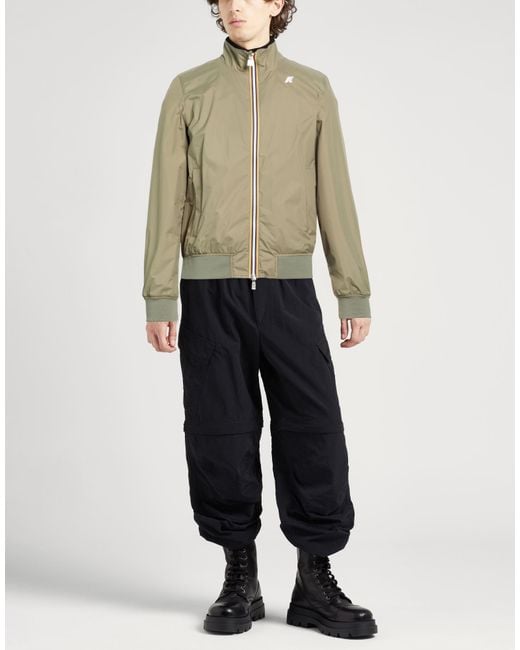 K-Way Green Jacket Recycled Nylon for men