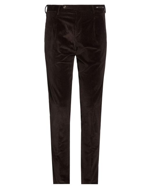 PT Torino Black Dark Pants Cotton, Elastane for men