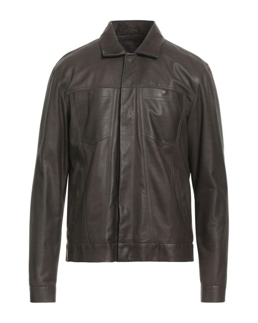 Giorgio Brato Gray Jacket Leather for men