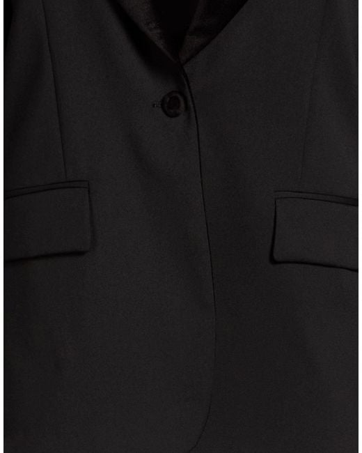 Lardini Black Blazer Polyester, Wool, Elastane