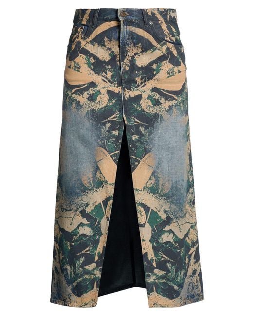 Acne Blue Denim Skirt Cotton