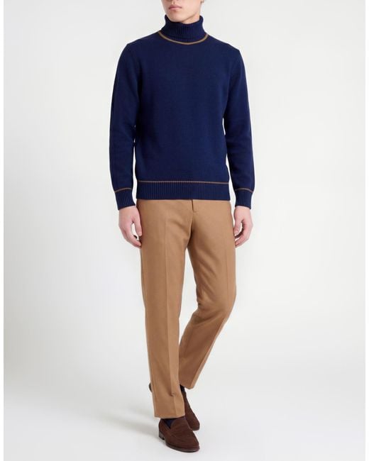 Jurta Blue Turtleneck Merino Wool, Cashmere for men