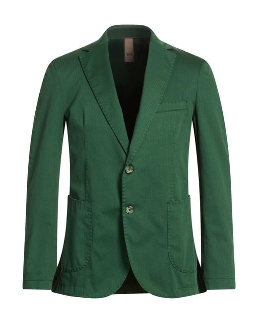 MULISH Green Blazer Cotton, Elastane for men