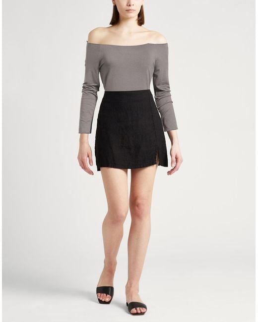 Majestic Filatures Gray T-Shirt Viscose, Elastane