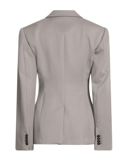 The Attico Gray Taupe Blazer Virgin Wool
