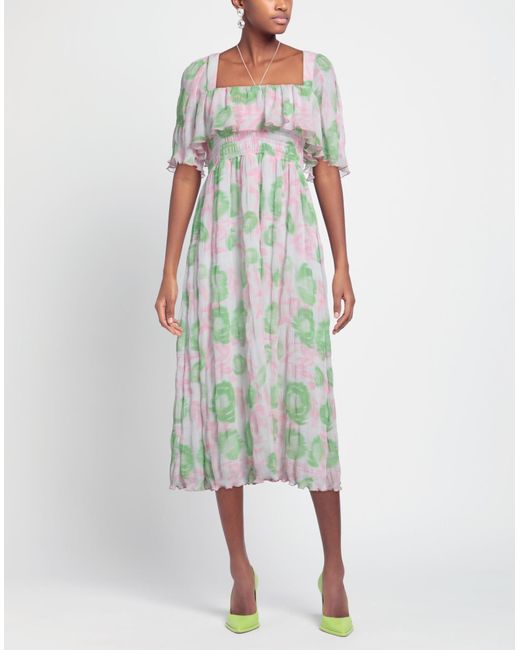 Ganni White Midi Dress