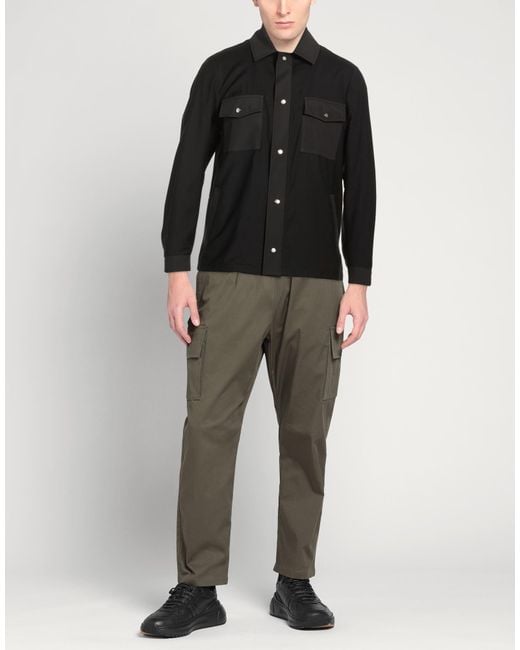 Luigi Borrelli Napoli Black Jacket Virgin Wool for men
