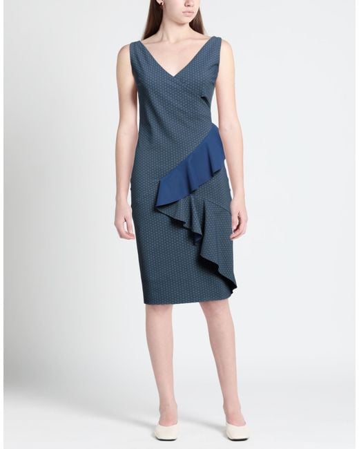 La Petite Robe Di Chiara Boni Blue Midi Dress