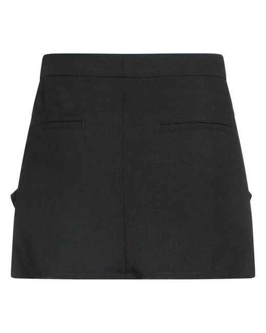 Rick Owens Black Mini Skirt Virgin Wool