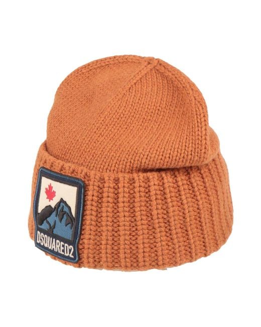 DSquared² Orange Hat for men