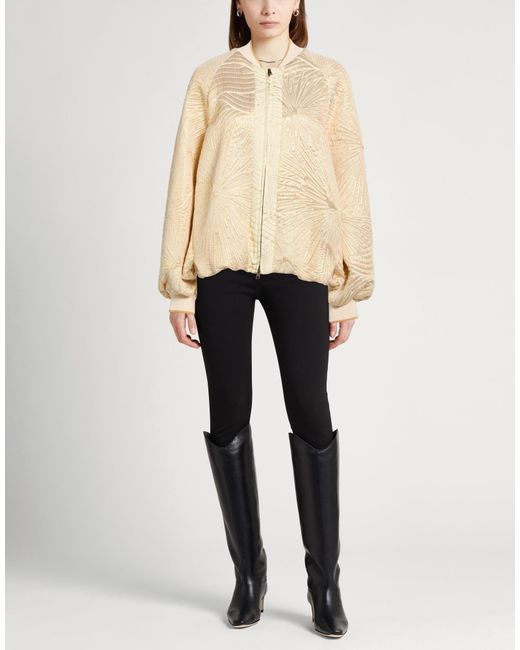 Forte_forte Natural Jacket Polyamide, Polyester, Cotton, Metallic Polyester