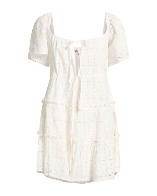 Ganni White Mini Dress Organic Cotton