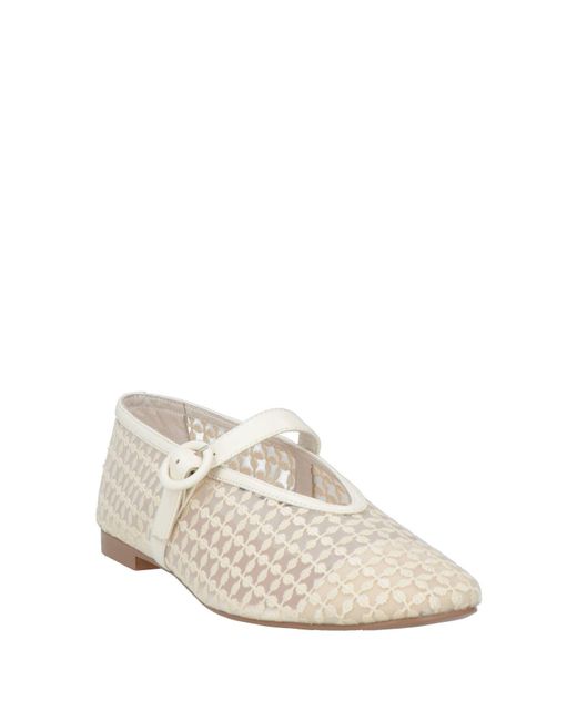 Bibi Lou White Ballet Flats