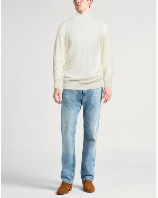 Daniele Fiesoli White Turtleneck Merino Wool for men