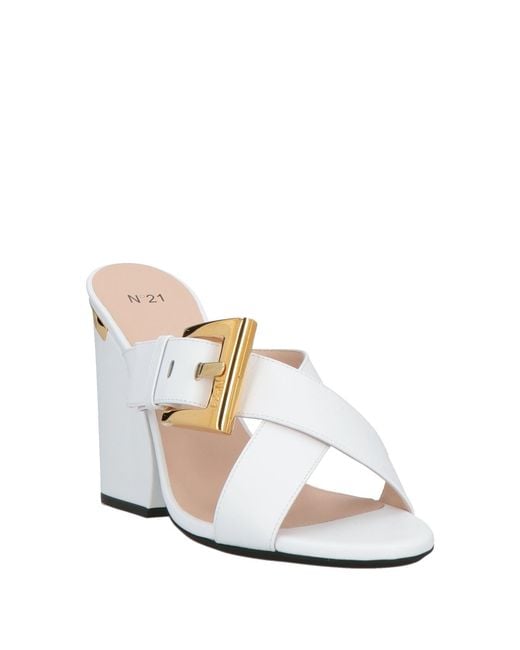 N°21 White Sandals Leather