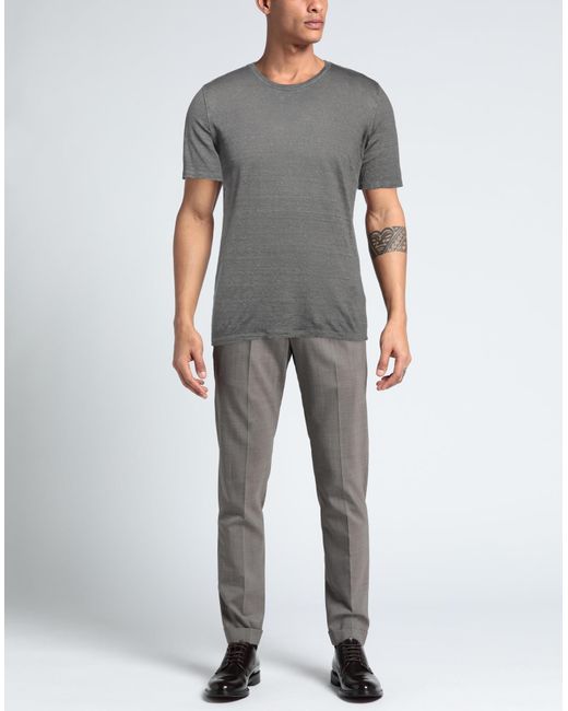 120% Lino Gray Sweater for men