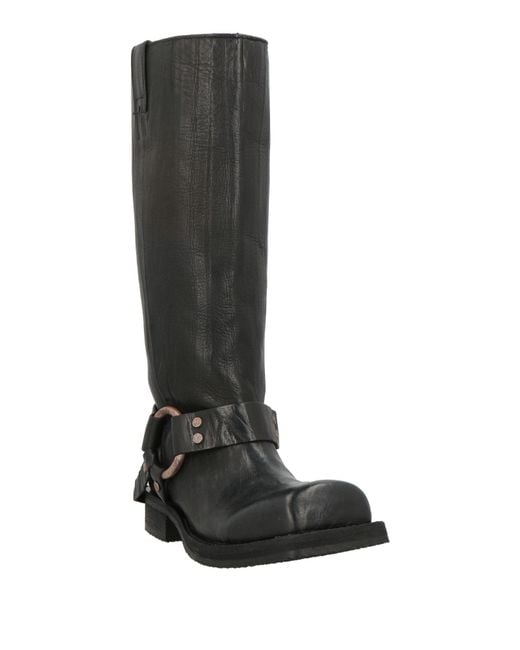 Acne Black Boot Leather