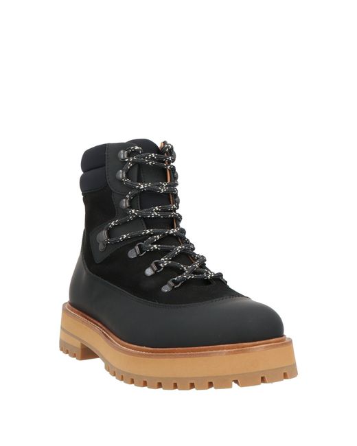 Eleventy Black Ankle Boots Leather for men