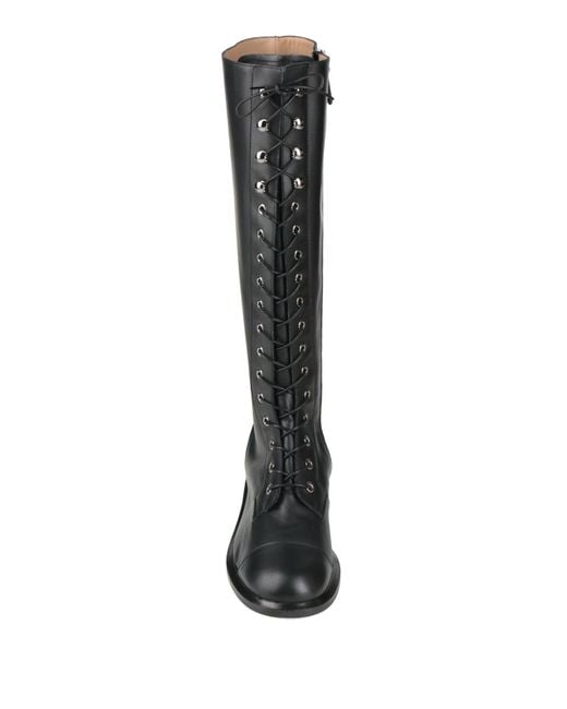 Emporio Armani Black Boot Leather