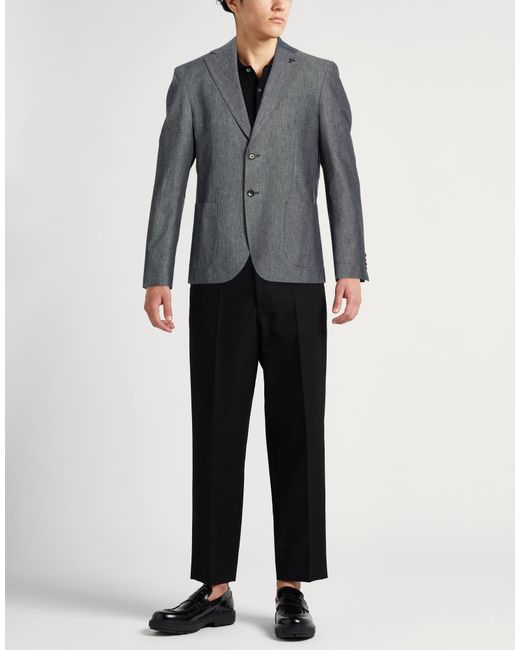 Paoloni Gray Blazer Cotton for men