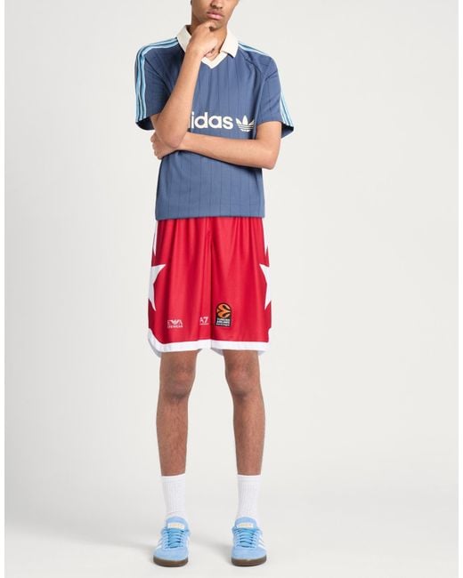 EA7 Red Shorts & Bermuda Shorts Polyester for men