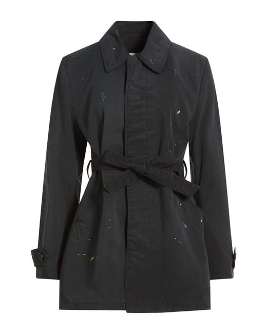MM6 by Maison Margiela Black Overcoats & Trench Coats