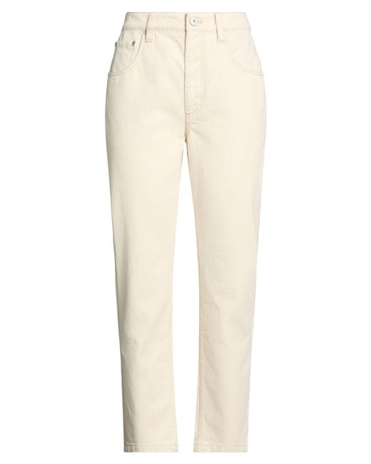 Brunello Cucinelli Natural Cream Jeans Cotton, Leather