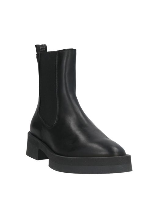 Steve Madden Black Ankle Boots Leather, Textile Fibers