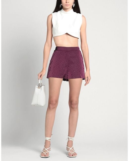 Jijil Purple Shorts & Bermuda Shorts Polyester, Elastane