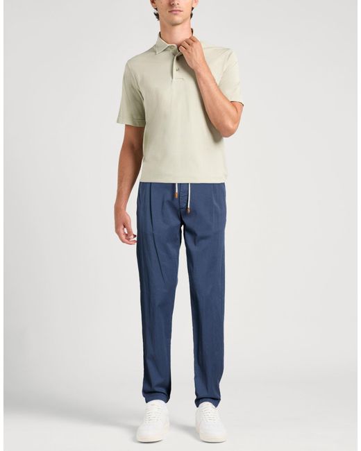 Eleventy Blue Pants Lyocell, Cotton, Elastane for men