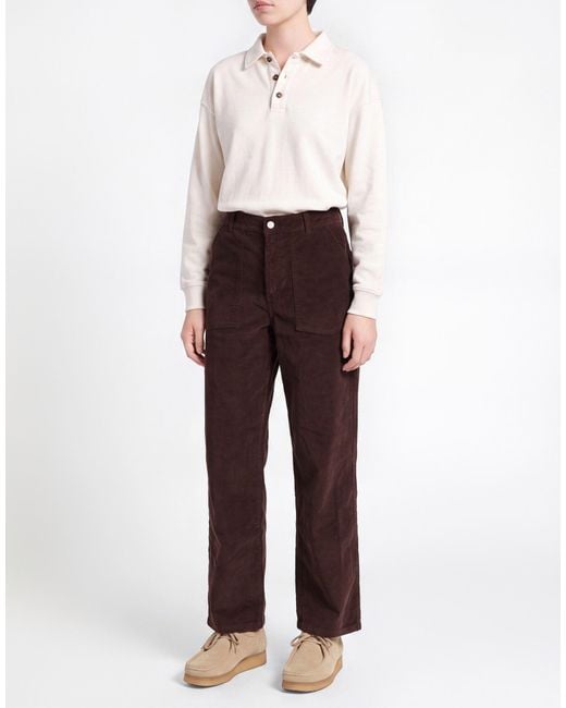 Officine Generale Brown Pants Cotton, Modal, Elastane