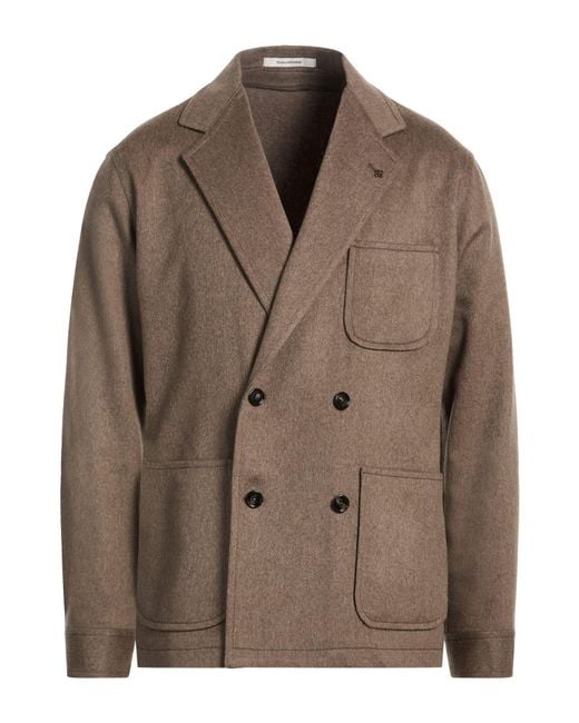 Tagliatore Brown Camel Blazer Cashmere, Virgin Wool for men