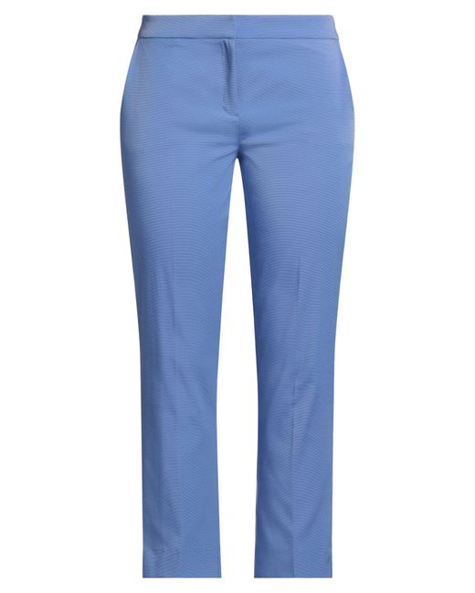 Marella Blue Pants Polyester, Viscose, Elastane